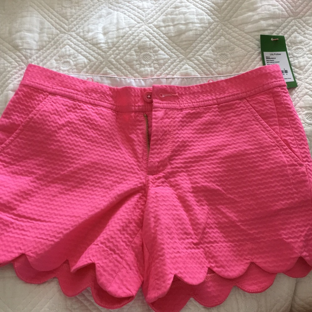 lilly pulitzer scalloped buttercup short
